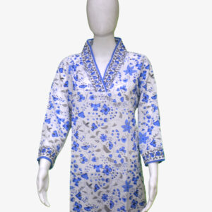 Blue Butterfly Design Kurti