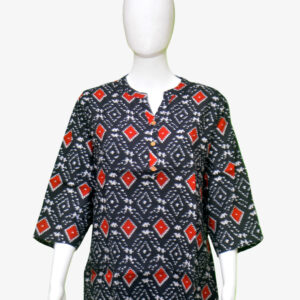 Milkra Black Red Design Kurti