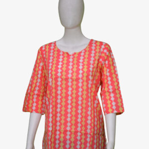 Vertical Square Design Kurti